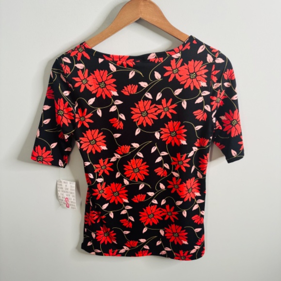 Lula Roe Flora Accent Top Size S - Picture 3 of 5